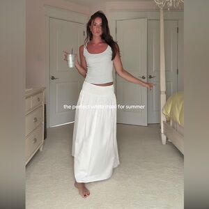 ZARA POPLIN SKIRT MIDI SKIRT